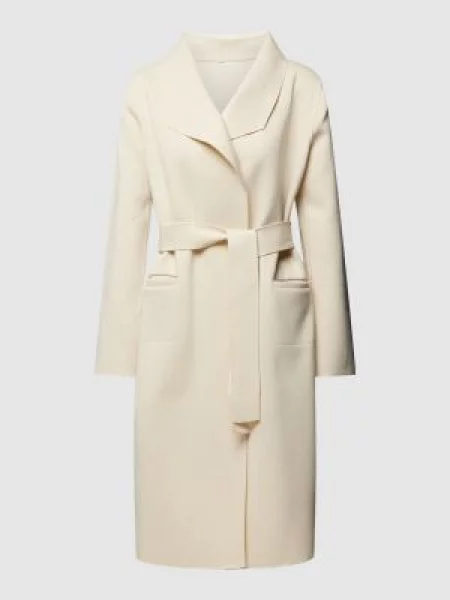 Płaszcz z kołnierzem z połami model ‘juice’ Vila beżowy