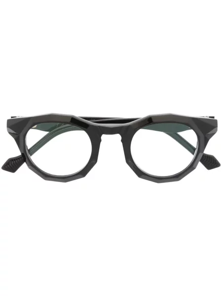 Ochelari de soare Yohji Yamamoto cu imprimeu geometric negru