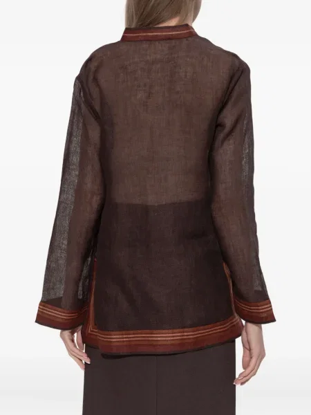 Bluză Tory Burch cu dungi maro