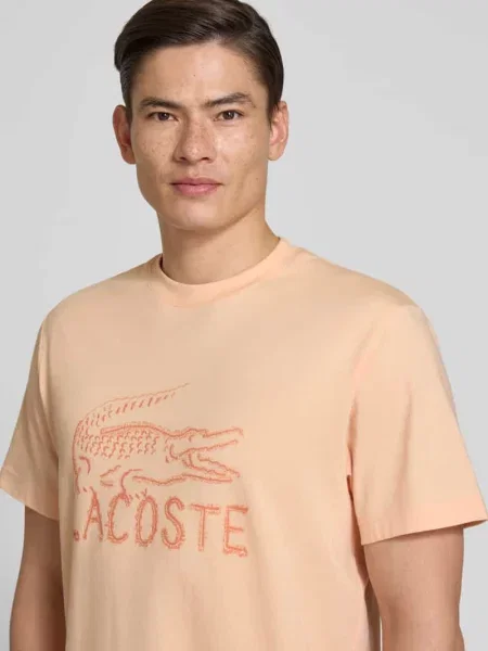 T-shirt o kroju regular fit z czystej bawełny Lacoste