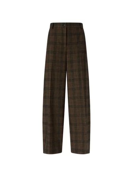 Pantaloni Pinko în carouri maro