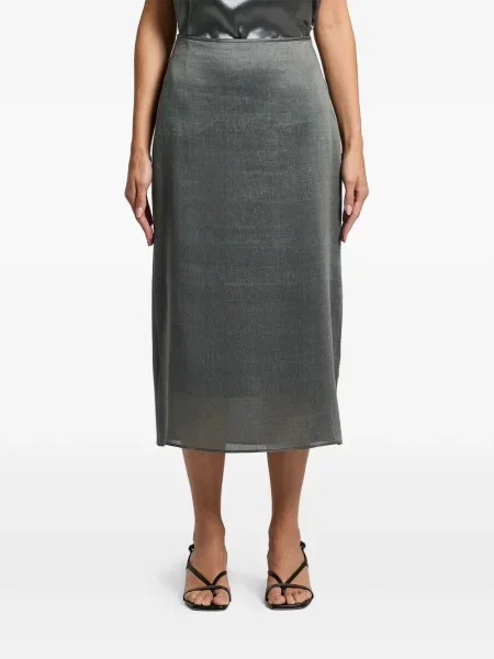 Fustă midi Peserico până la genunchi cu crăpătură negru