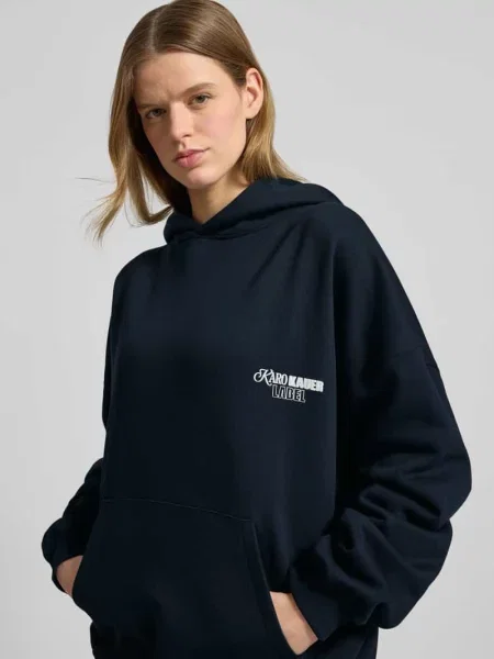 Bluza z kapturem o kroju oversized z wyhaftowanym logo model No Hustle' Karo Kauer