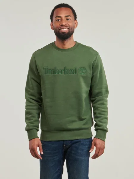 Mikina Timberland Embroidery Tonal Crew Neck black forest green černá