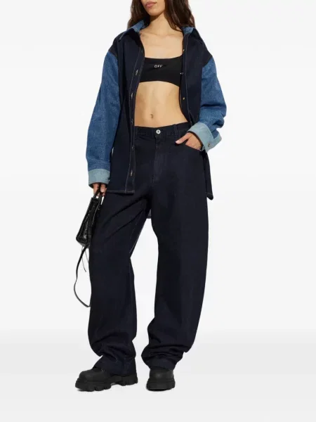 Cămașă de blugi Off-white cu imagine alb
