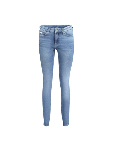 Skinny jeansy skinny Calvin Klein niebieskie