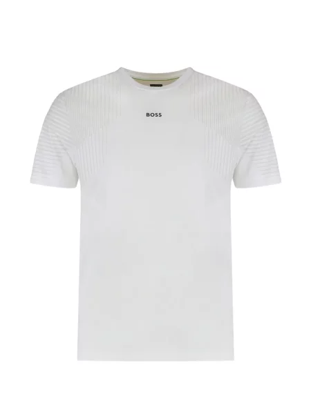 Tricou Boss cu decolteu rotund alb
