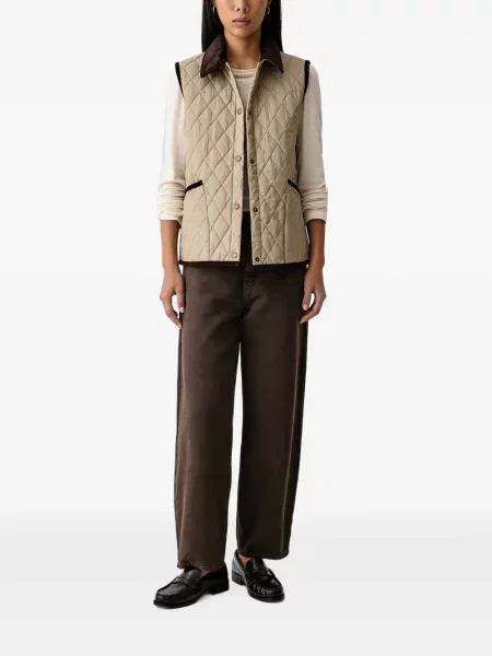 Gulerat matlasat vestă Barbour de catifea cord
