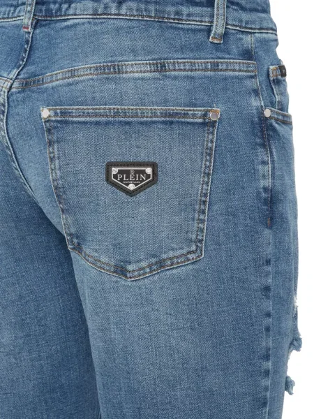 Blugi drepți Philipp Plein albastru