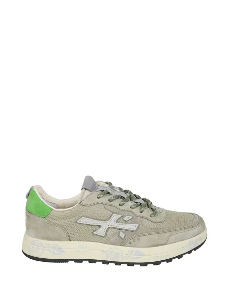Sneakerși Premiata cu șireturi din dantelă cu autograf gri
