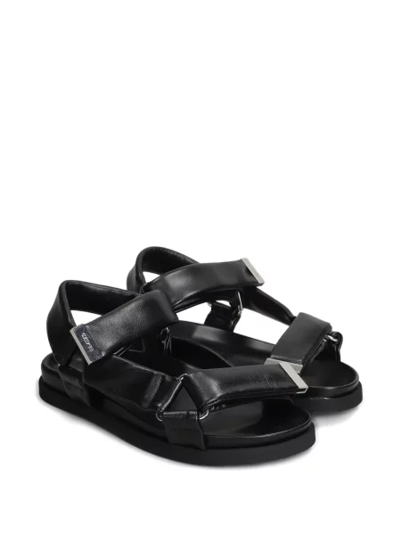 Sandale The Attico din piele fără toc negru
