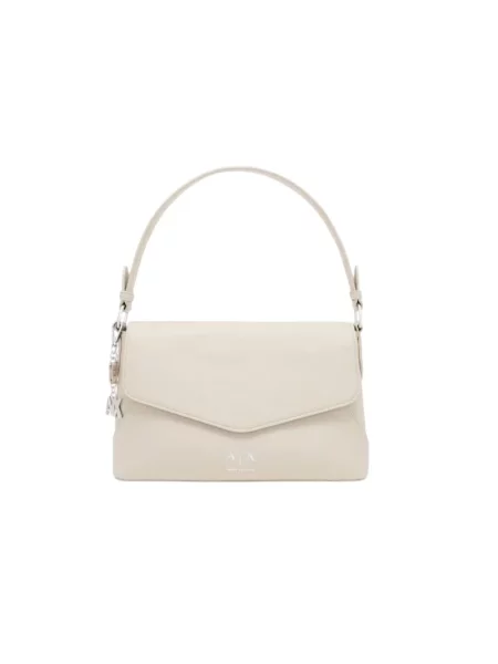 Armani Exchange torebka crossbody z imitacji skóry beżowa