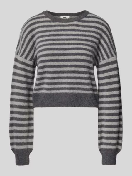 Sweter z dzianiny o kroju relaxed fit ze wzorem na całej powierzchni model ‘PIUMO’ Only