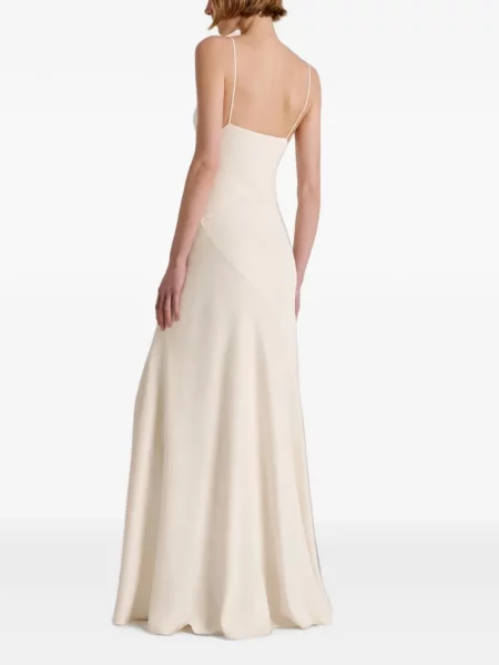 V-nyakú maxi ruha Alberta Ferretti fehér