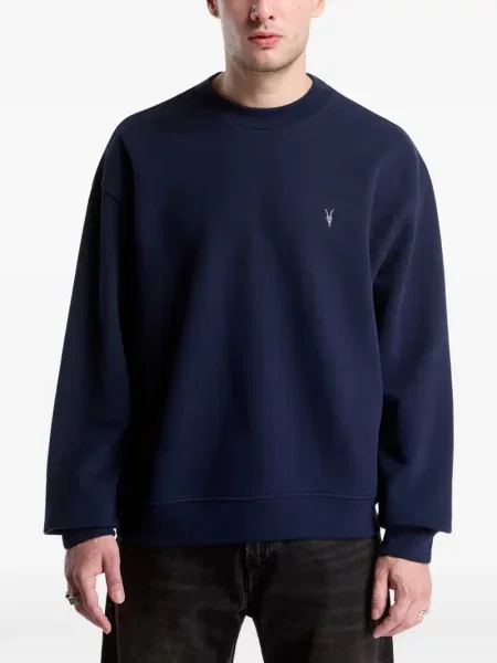 Hanorac Allsaints cu broderie albastru