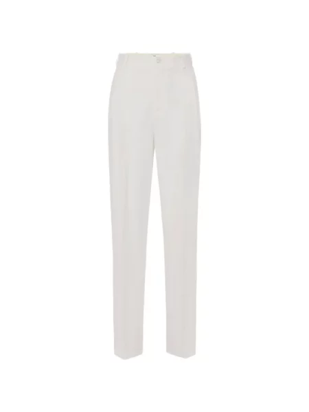 Cu centură pantaloni Elisabetta Franchi alb