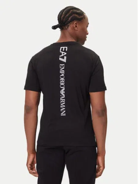 Tričko Emporio Armani Train Logo Series M Tee Ss Black/ White L bílé