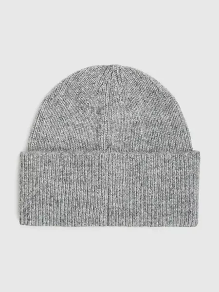 Шапка з домішкою вовни Karl Lagerfeld сірий