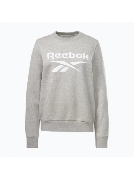 Hanorace Reebok Identity Big Logo Fleece Crew pentru femei mediu heather gri