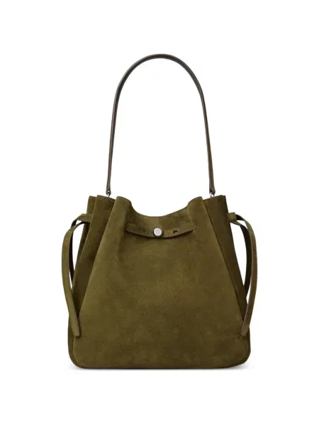 Geantă Tory Burch din piele de căprioară verde