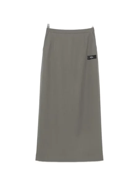 Fusta maxi Maison Mihara Yasuhiro cu autograf gri