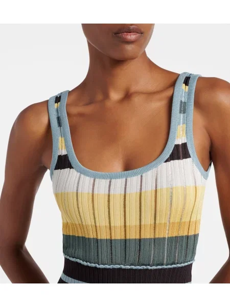 Rochie Alaïa cu dungi tricotate