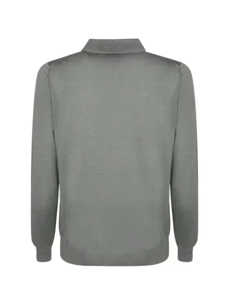 Tricou polo Dell'oglio tricotate gri