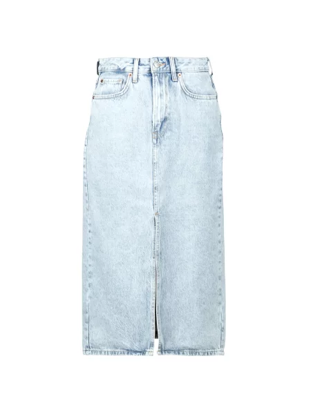 Fustă din denim Pepe Jeans albastru