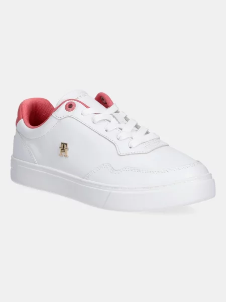 Kožené tenisky Tommy Hilfiger ESSENTIAL ELEVATED COURT SNEAKER bílá