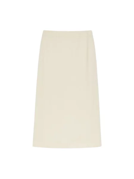 Lniana spódnica maxi Max Mara Weekend do kolan beżowa