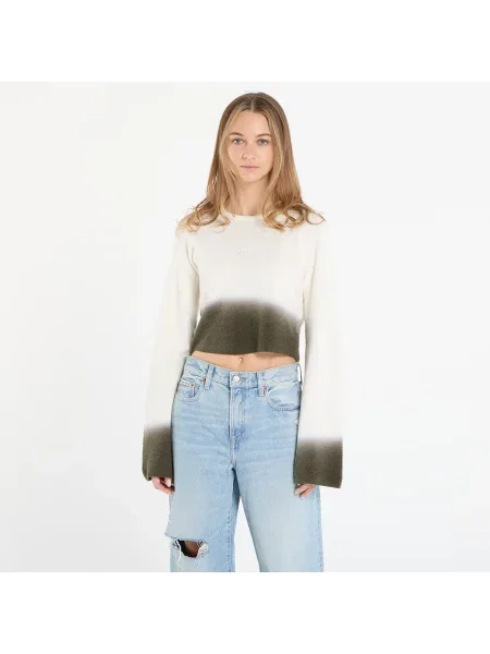 Pulover DIME Cropped Mohair Knit Gradient Cream M