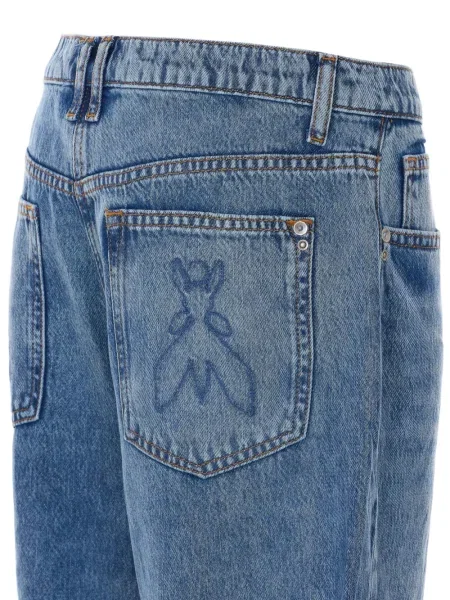 Blugi Patrizia Pepe cu broderie albastru