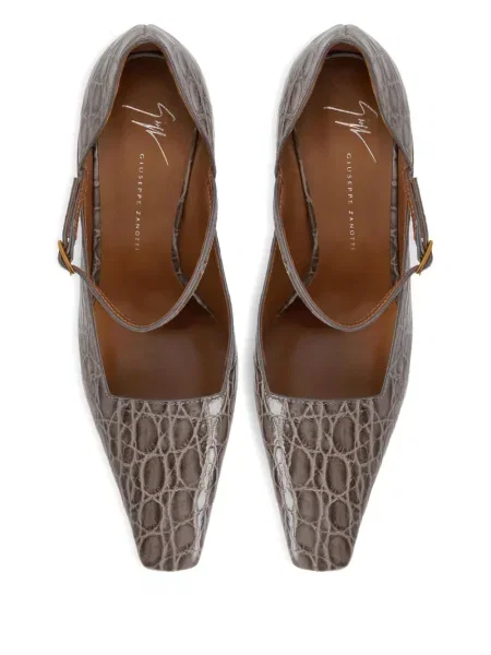 Pantofi cu toc Giuseppe Zanotti cu cataramă gri