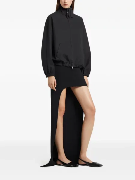 Kurtka bomber Courreges na sprzączkę czarny