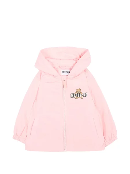 Kurtka dziecięca Moschino różowa