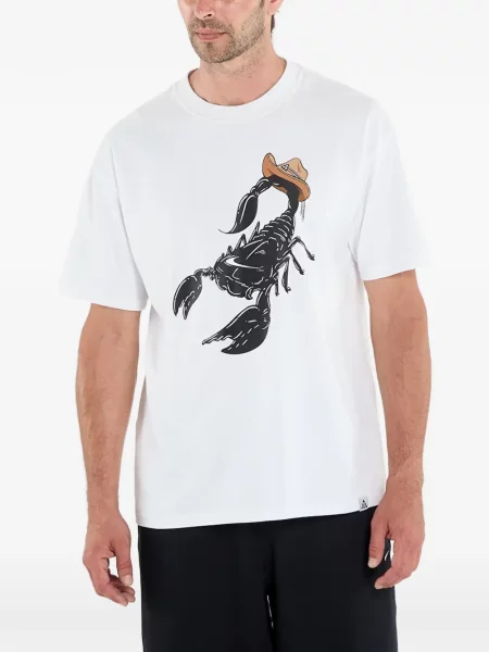 Tricou Nike cu imagine cu șireturi din dantelă alb