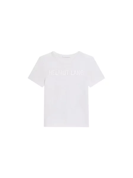 Koszulka Helmut Lang z nadrukiem klasyczna biała