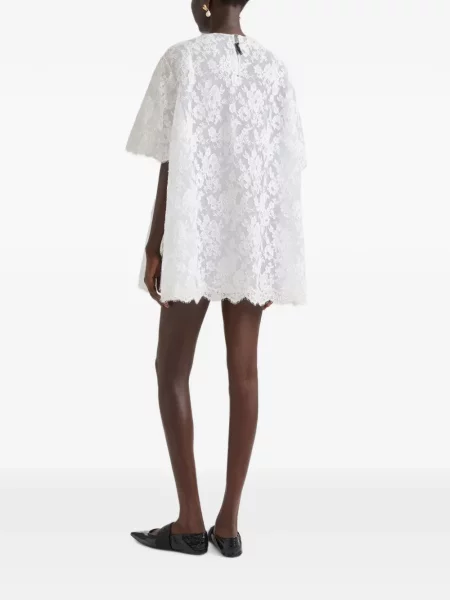 Rochie mini Givenchy cu model floral din dantelă alb