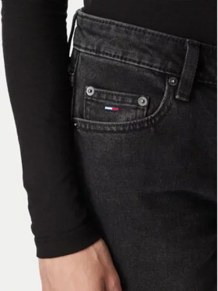 Tommy Jeans Džinsai Sophie Straight Fit juoda