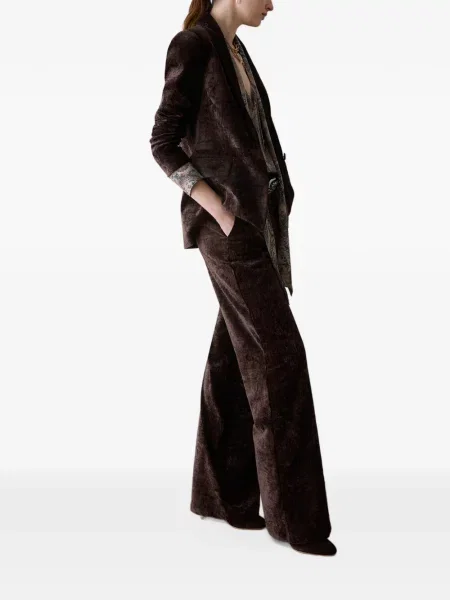 Pantaloni Liu Jo de catifea maro