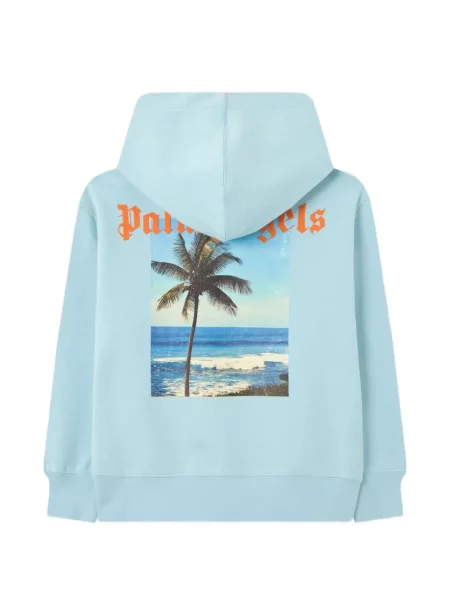 Bluza z kapturem dziecięca Palm Angels niebieska