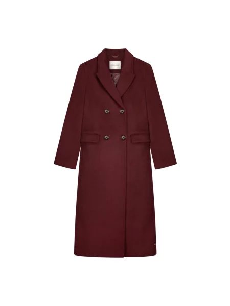 Lniany płaszcz Fabienne Chapot czerwony