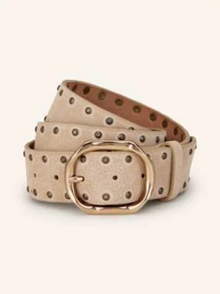 Reptile's House Kurtka Skórzana Cathy Z Ćwiekami beige beżowa