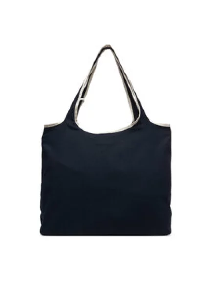 Tommy Hilfiger Kabelka Th Summer Tote Canvas Tmavomodrá námorníctvo