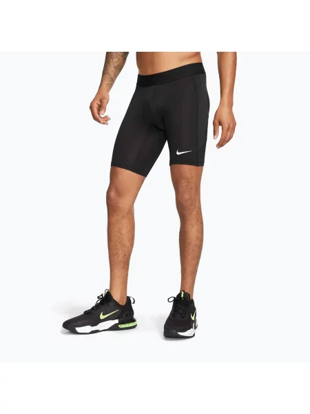 Pantaloni scurți de antrenament pentru bărbați Nike Pro Dri-Fit Fitness Long black/white alb