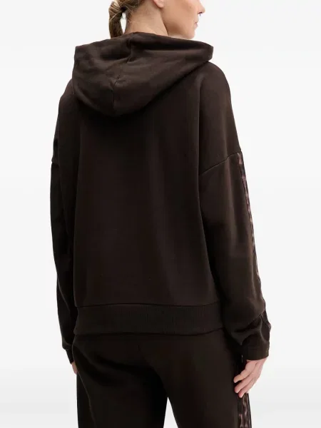 Hanorac cu glugă Adidas cu dungi cu broderie cu cordon negru