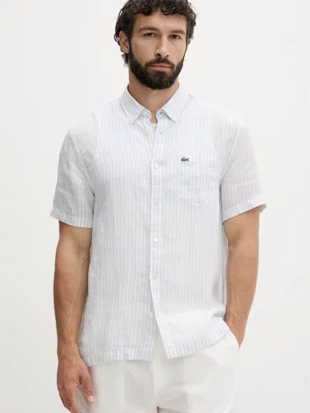 Lacoste Srajca lanena modra