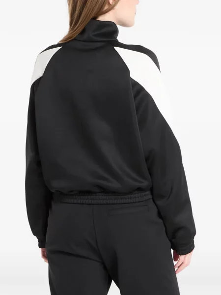 Lung hanorac Adidas cu dungi cu imagine negru