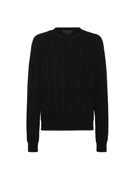 Sweter Philipp Plein wełniany czarny