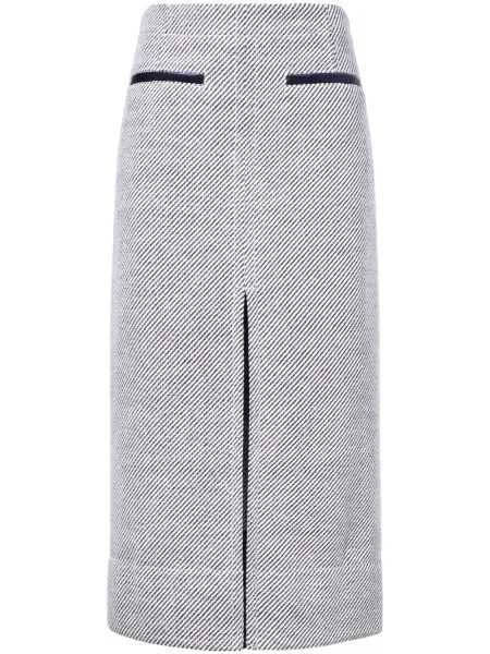 Fustă midi Proenza Schouler White Label până la genunchi alb